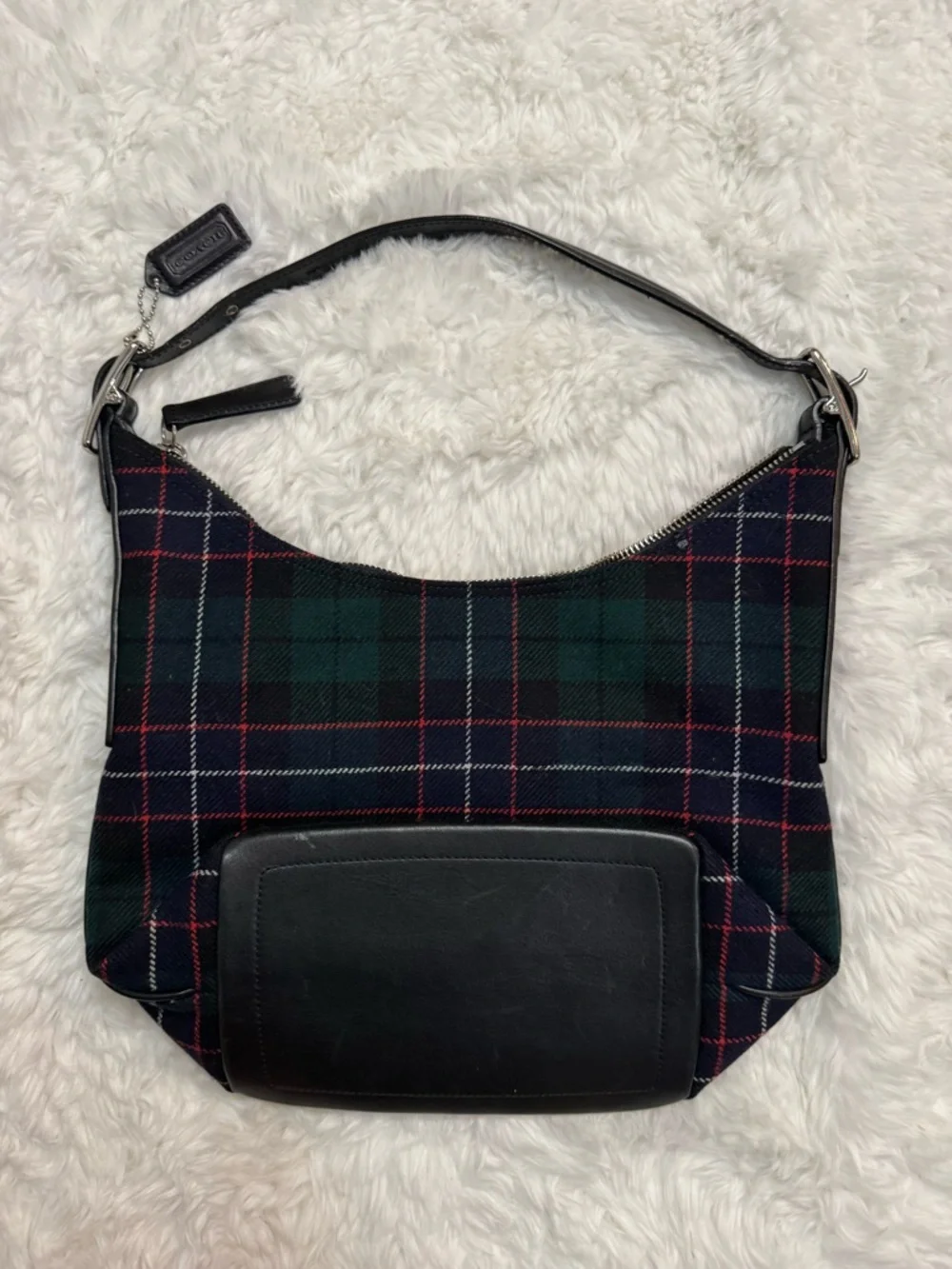 Coach Plaid Tartan Shoulder Bag Y2K Eras